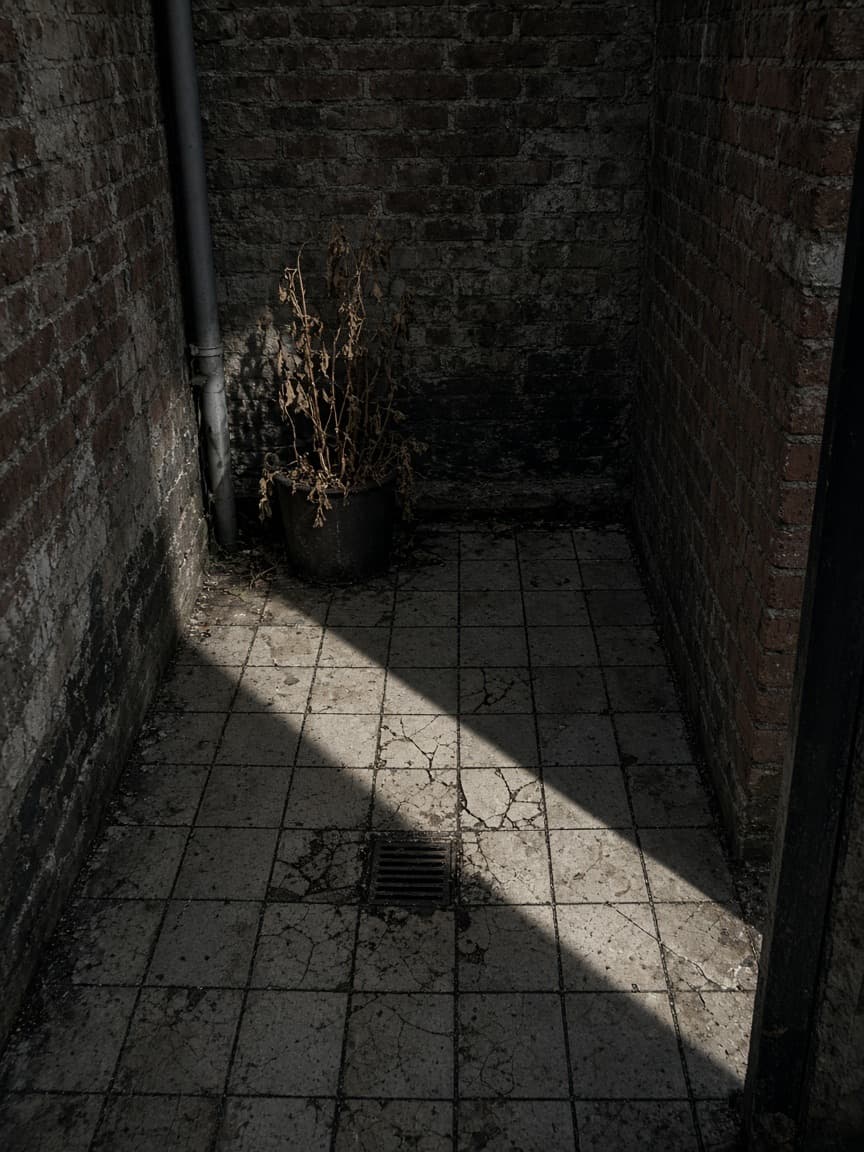 Mediterranean courtyard, existing condition