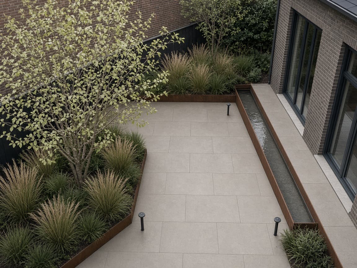 Modern city garden, New condition