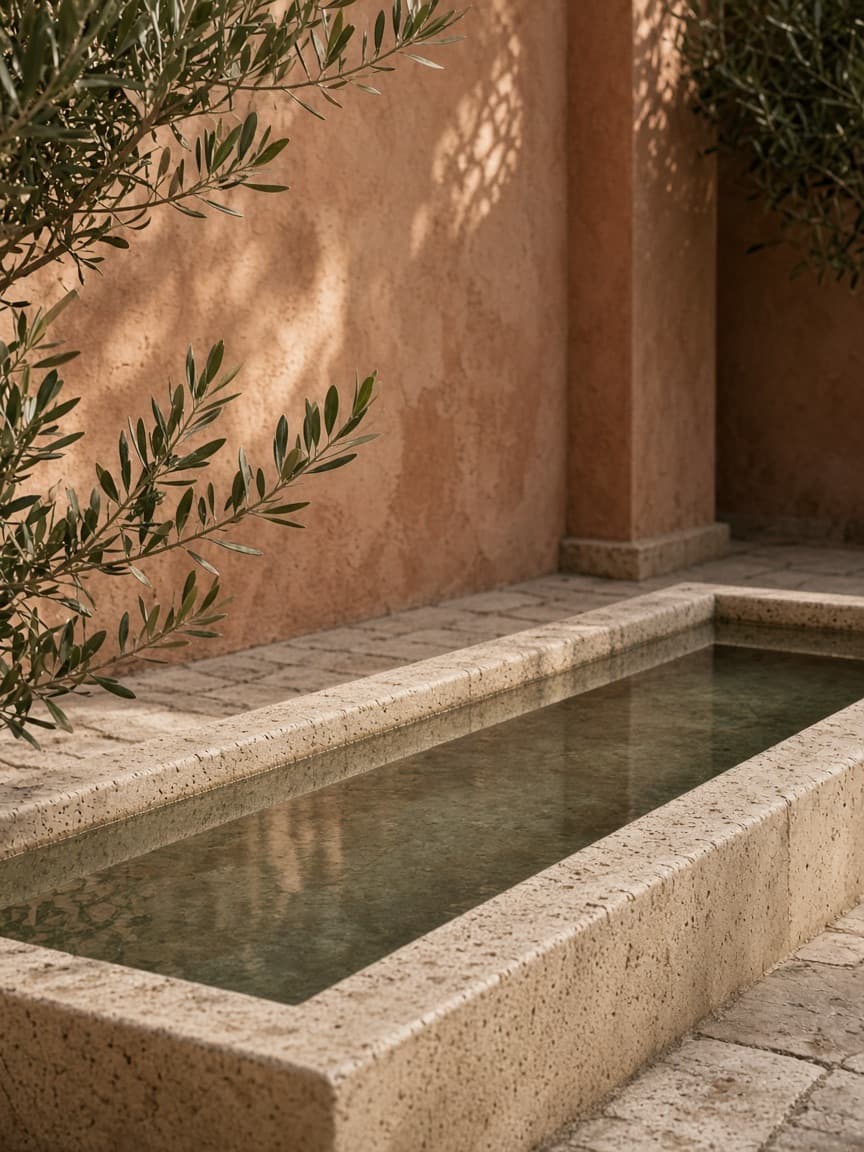 Mediterranean courtyard, detail